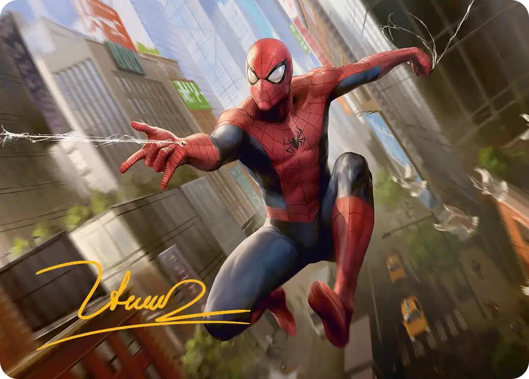 Amazing Spider-Man Art Card (24/54) (Gold-Stamped Signature) [Marvel's Spider-Man Art Series] MTG Single Magic: The Gathering | Red Claw Gaming