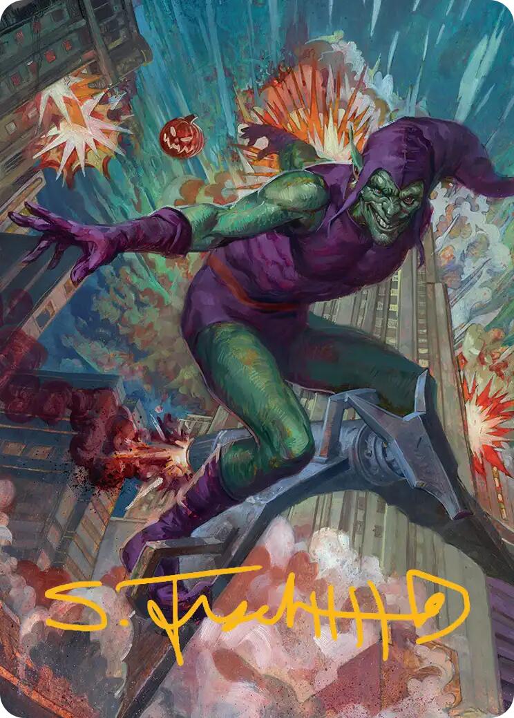 Green Goblin Art Card (26/54) (Gold-Stamped Signature) [Marvel's Spider-Man Art Series] MTG Single Magic: The Gathering | Red Claw Gaming