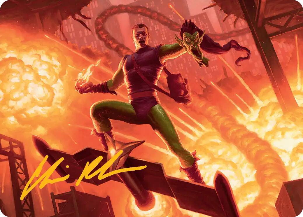 Green Goblin, Revenant Art Card (Gold-Stamped Signature) [Marvel's Spider-Man Art Series] MTG Single Magic: The Gathering | Red Claw Gaming