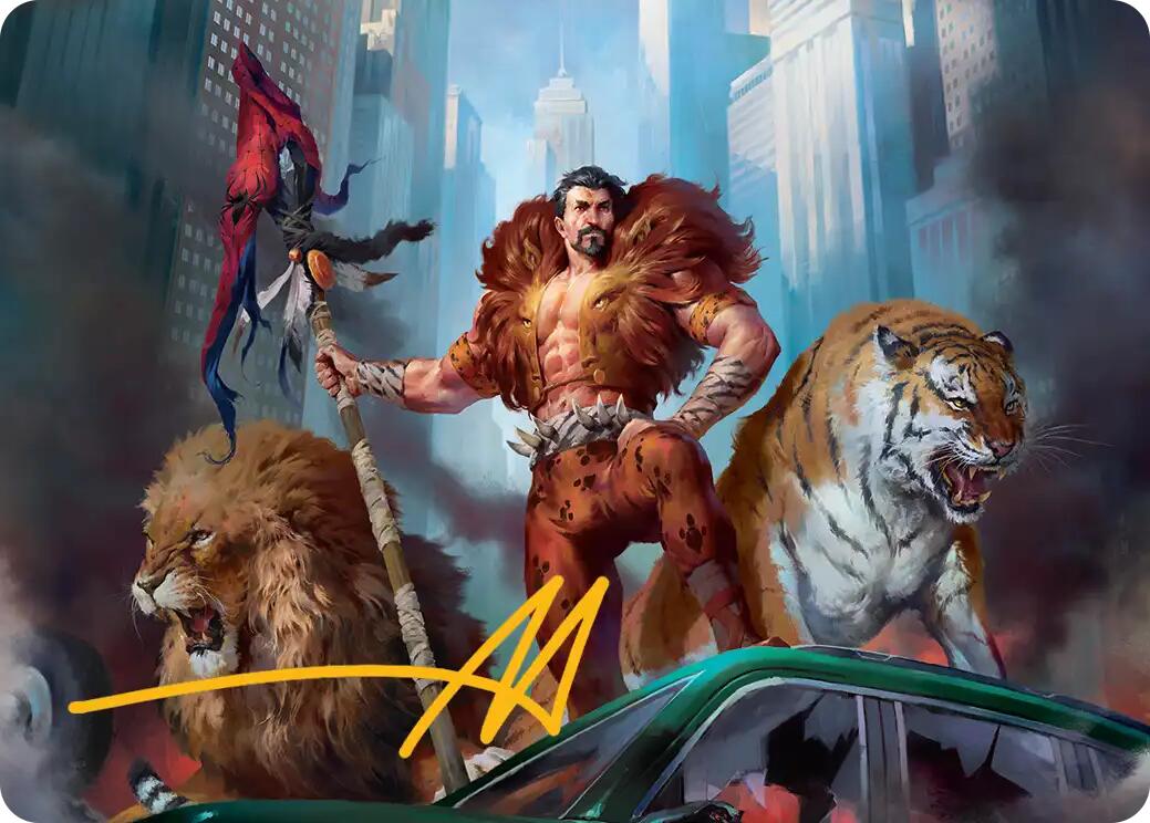 Kraven, Proud Predator Art Card (Gold-Stamped Signature) [Marvel's Spider-Man Art Series] MTG Single Magic: The Gathering | Red Claw Gaming