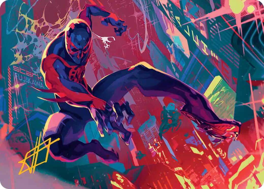 Spider-Man 2099 Art Card (Gold-Stamped Signature) [Marvel's Spider-Man Art Series] MTG Single Magic: The Gathering | Red Claw Gaming