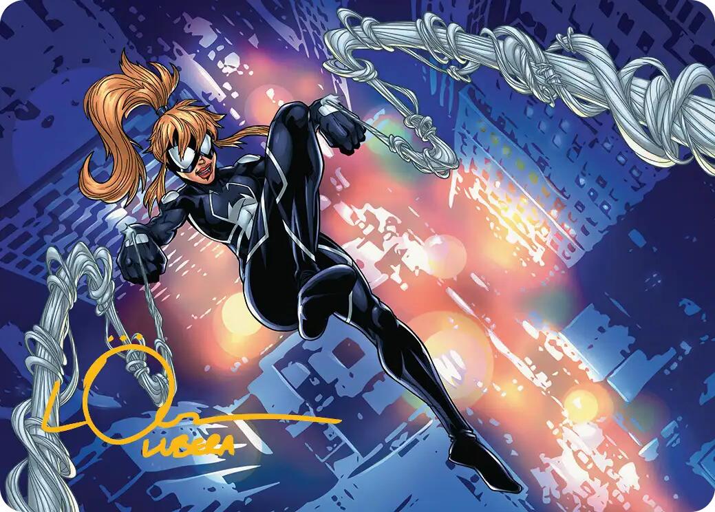 Arana, Heart of the Spider Art Card (Gold-Stamped Signature) [Marvel's Spider-Man Art Series] MTG Single Magic: The Gathering | Red Claw Gaming