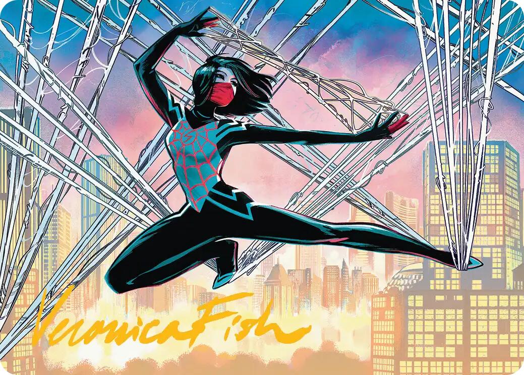 Silk, Web Weaver Art Card (39/54) (Gold-Stamped Signature) [Marvel's Spider-Man Art Series] MTG Single Magic: The Gathering | Red Claw Gaming