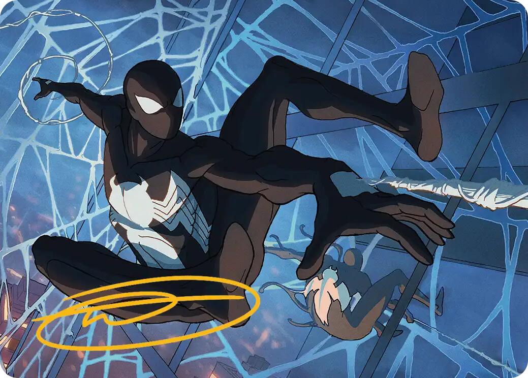 Symbiote Spider-Man Art Card (Gold-Stamped Signature) [Marvel's Spider-Man Art Series] MTG Single Magic: The Gathering | Red Claw Gaming