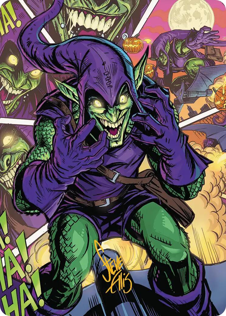 Green Goblin Art Card (49/54) (Gold-Stamped Signature) [Marvel's Spider-Man Art Series] MTG Single Magic: The Gathering | Red Claw Gaming