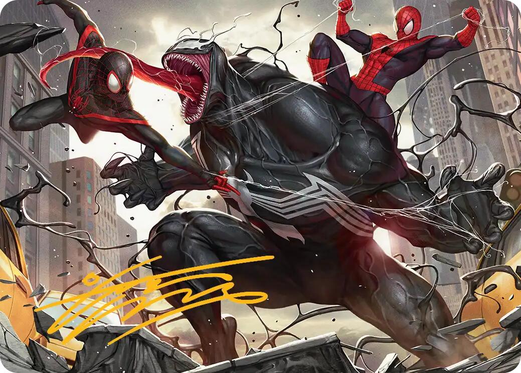 Terrific Team-Up Art Card (Gold-Stamped Signature) [Marvel's Spider-Man Art Series] MTG Single Magic: The Gathering | Red Claw Gaming