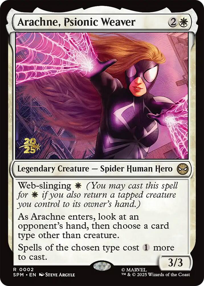 Arachne, Psionic Weaver [Marvel's Spider-Man Prerelease Promos] MTG Single Magic: The Gathering | Red Claw Gaming