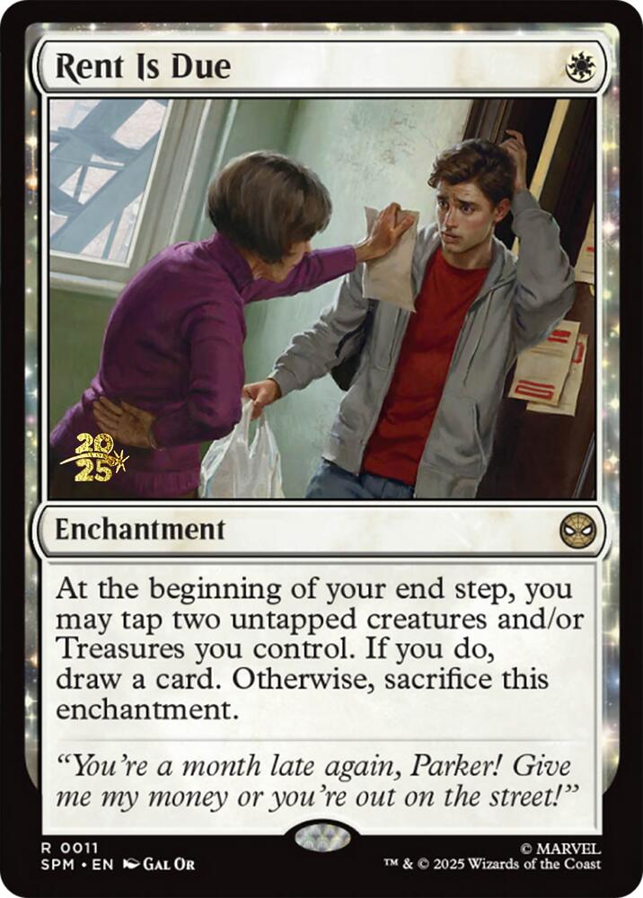 Rent Is Due [Marvel's Spider-Man Prerelease Promos] MTG Single Magic: The Gathering | Red Claw Gaming