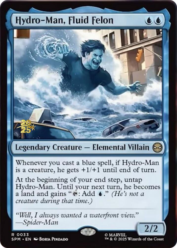 Hydro-Man, Fluid Felon [Marvel's Spider-Man Prerelease Promos] MTG Single Magic: The Gathering | Red Claw Gaming