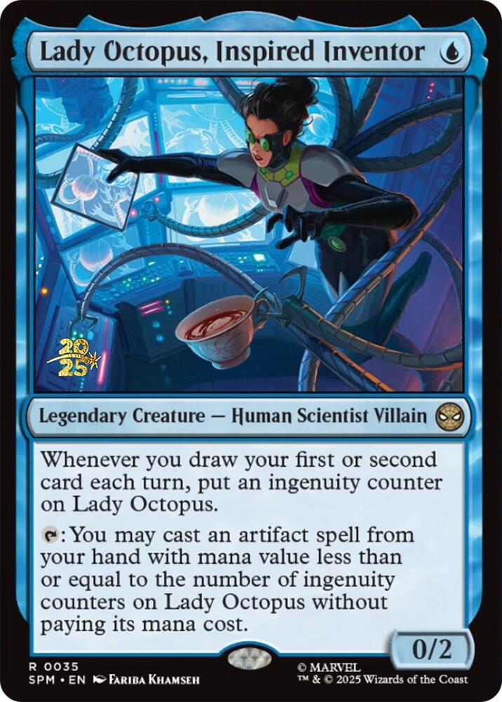 Lady Octopus, Inspired Inventor [Marvel's Spider-Man Prerelease Promos] MTG Single Magic: The Gathering | Red Claw Gaming