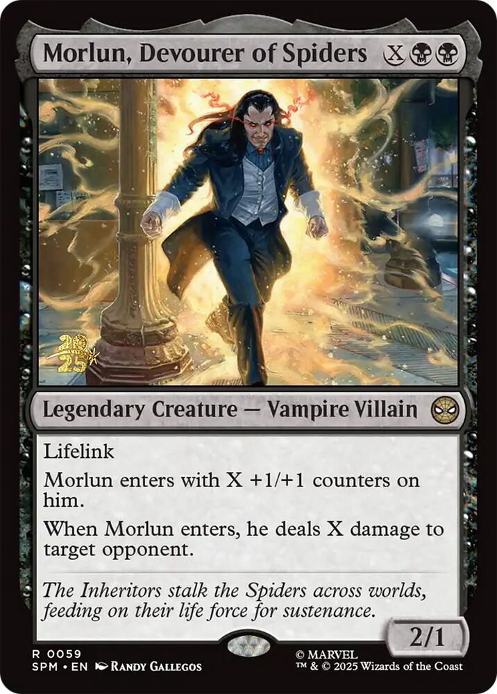 Morlun, Devourer of Spiders [Marvel's Spider-Man Prerelease Promos] MTG Single Magic: The Gathering | Red Claw Gaming