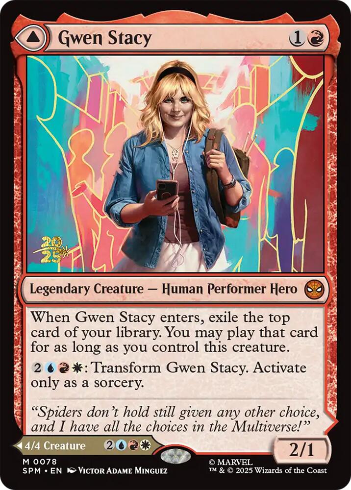 Gwen Stacy // Ghost-Spider [Marvel's Spider-Man Prerelease Promos] MTG Single Magic: The Gathering | Red Claw Gaming