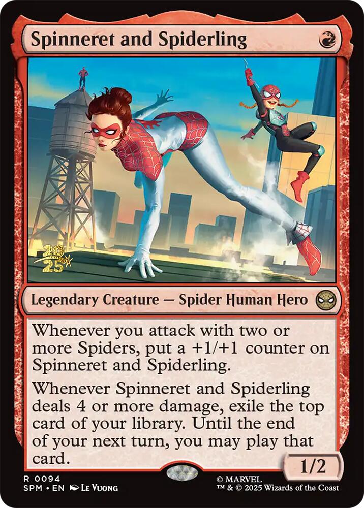 Spinneret and Spiderling [Marvel's Spider-Man Prerelease Promos] MTG Single Magic: The Gathering | Red Claw Gaming