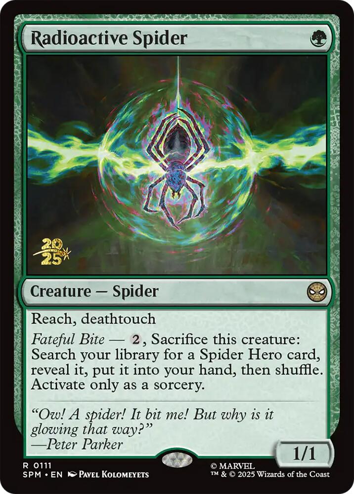 Radioactive Spider [Marvel's Spider-Man Prerelease Promos] MTG Single Magic: The Gathering | Red Claw Gaming