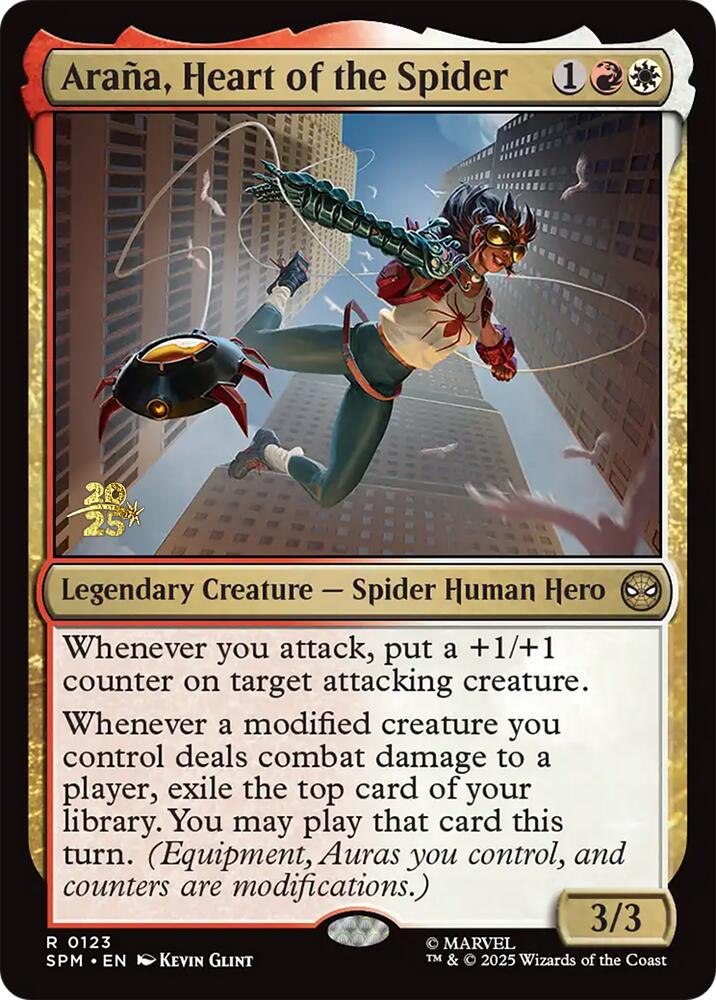 Arana, Heart of the Spider [Marvel's Spider-Man Prerelease Promos] MTG Single Magic: The Gathering | Red Claw Gaming