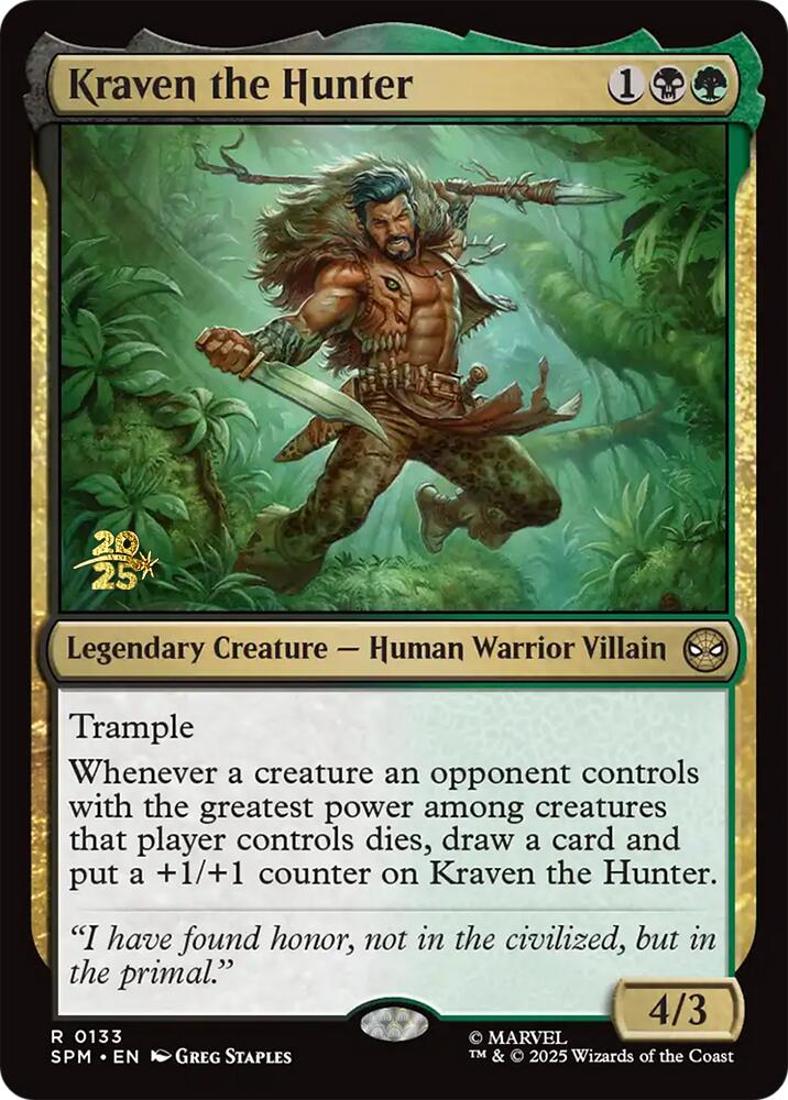 Kraven the Hunter [Marvel's Spider-Man Prerelease Promos] MTG Single Magic: The Gathering | Red Claw Gaming