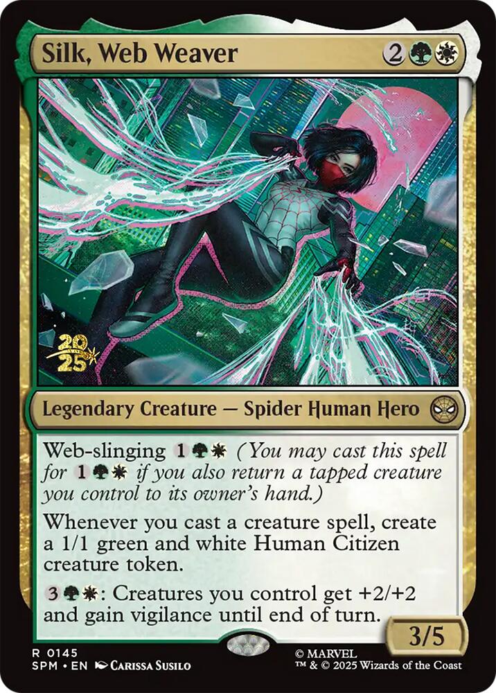 Silk, Web Weaver [Marvel's Spider-Man Prerelease Promos] MTG Single Magic: The Gathering | Red Claw Gaming