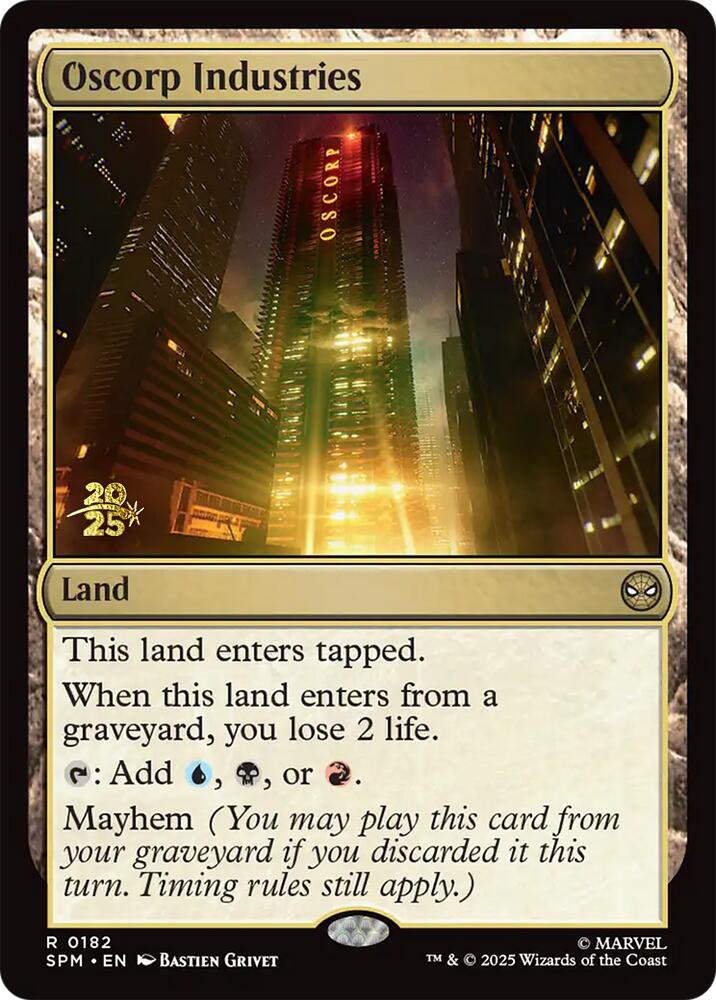 Oscorp Industries [Marvel's Spider-Man Prerelease Promos] MTG Single Magic: The Gathering | Red Claw Gaming