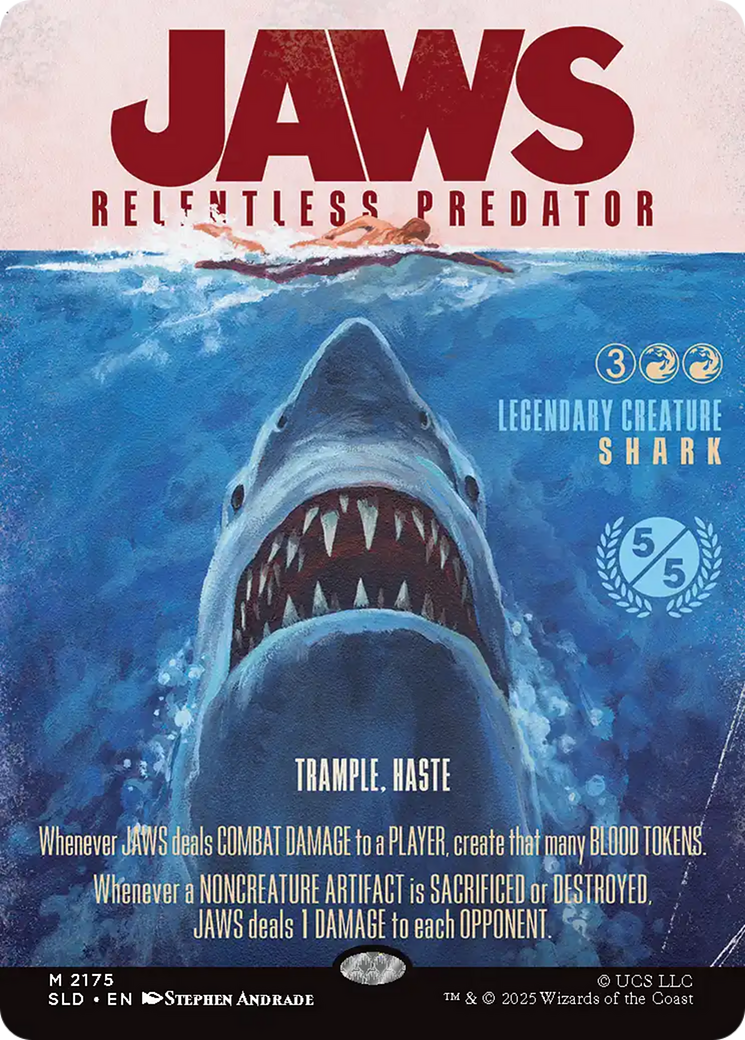 Jaws, Relentless Predator [Secret Lair Drop Series] MTG Single Magic: The Gathering | Red Claw Gaming