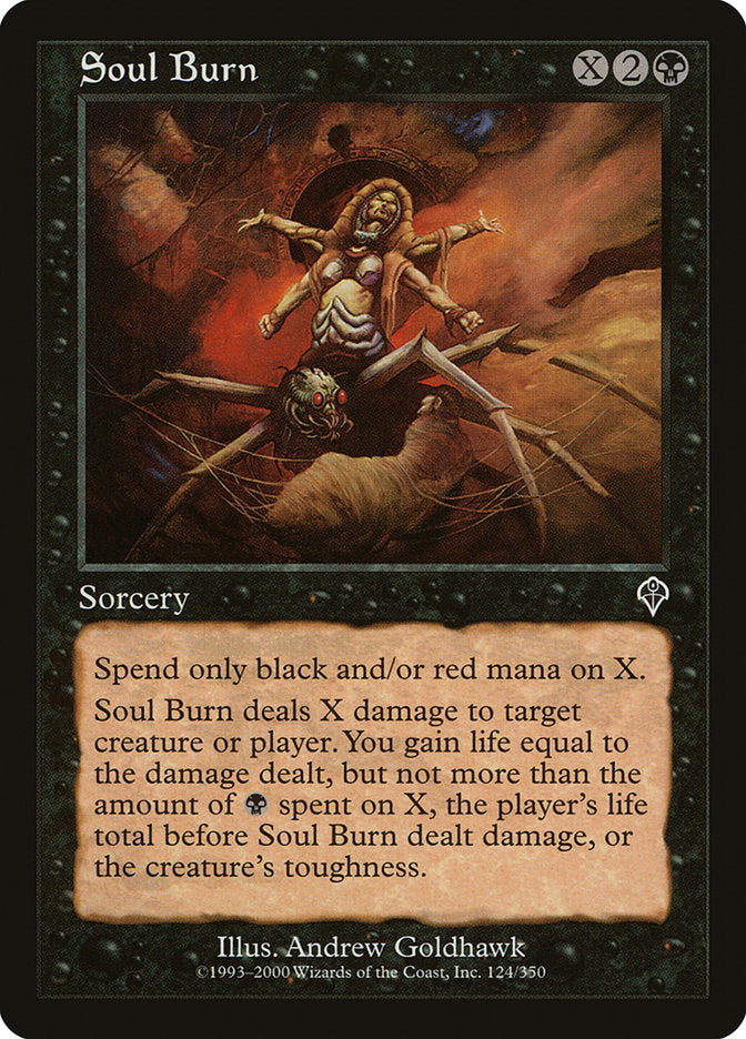 Soul Burn [Invasion] MTG Single Magic: The Gathering | Red Claw Gaming