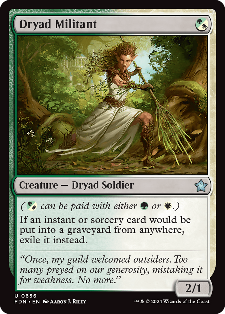 Dryad Militant [Foundations] MTG Single Magic: The Gathering | Red Claw Gaming