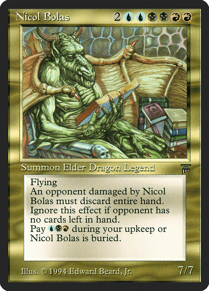 Nicol Bolas [Legends] MTG Single Magic: The Gathering | Red Claw Gaming