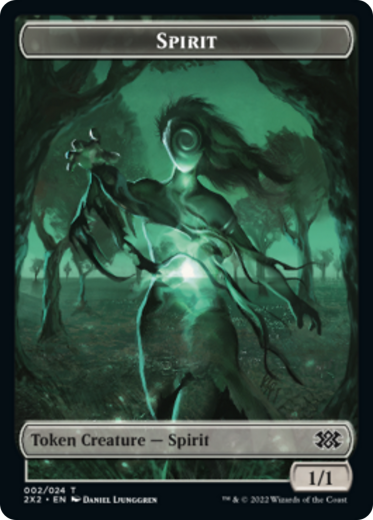 Liliana, the Last Hope Emblem // Spirit (002) Double-Sided Token [Double Masters 2022 Tokens] MTG Single Magic: The Gathering | Red Claw Gaming