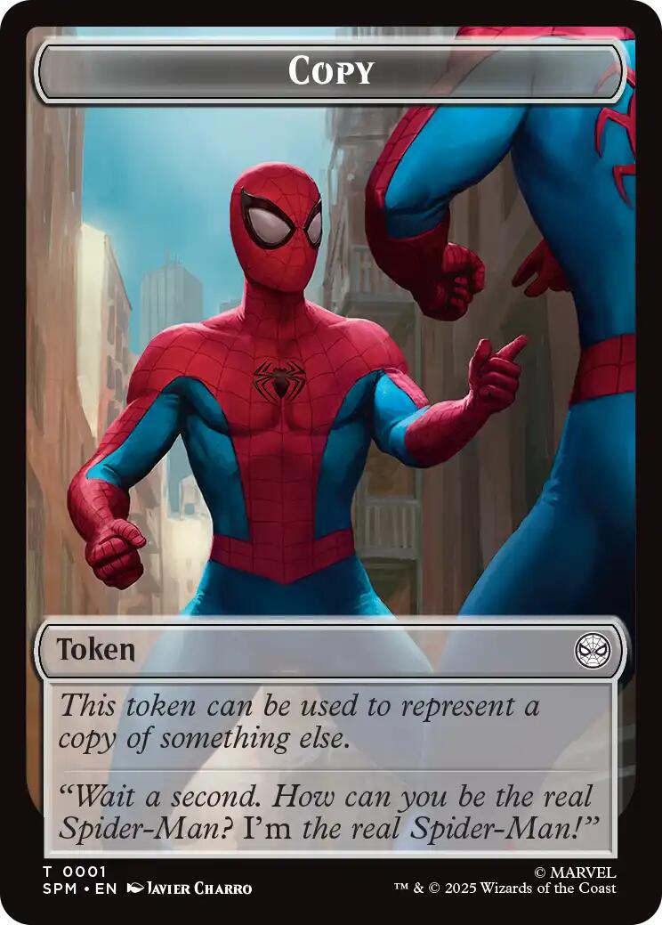 Copy // Human Citizen Double-Sided Token [Marvel's Spider-Man Tokens] | Red Claw Gaming