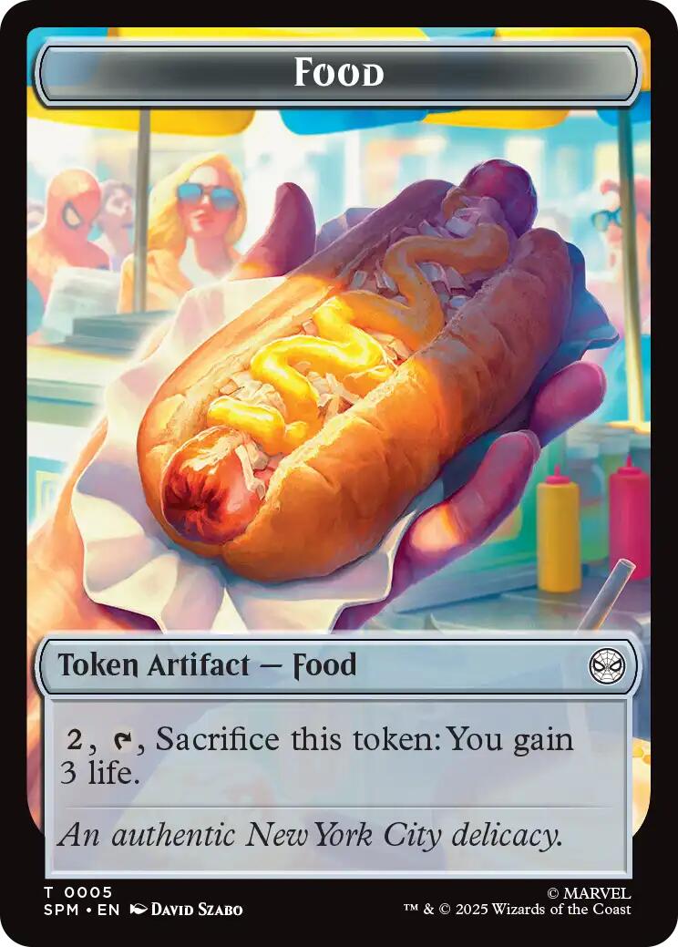 Food // Robot Double-Sided Token [Marvel's Spider-Man Tokens] MTG Single Magic: The Gathering | Red Claw Gaming