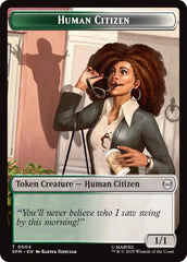 Human Citizen // Treasure Double-Sided Token [Marvel's Spider-Man Tokens] MTG Single Magic: The Gathering | Red Claw Gaming