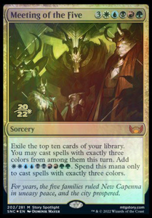 Meeting of the Five [Streets of New Capenna Prerelease Promos] MTG Single Magic: The Gathering | Red Claw Gaming