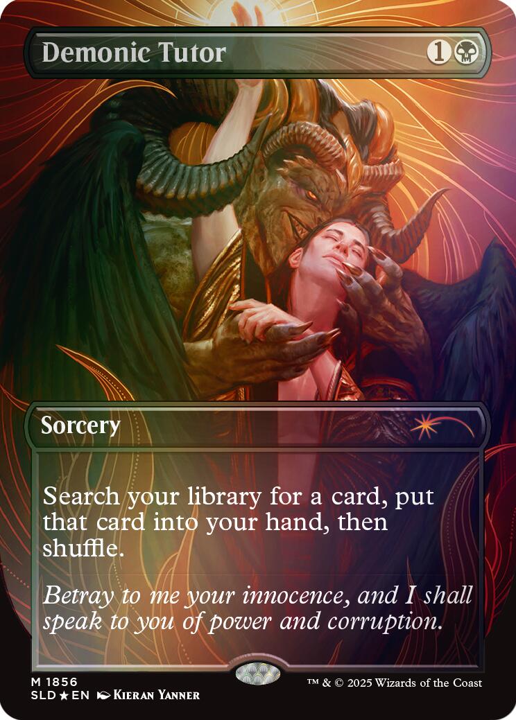 Demonic Tutor (Rainbow Foil) [Secret Lair Drop Series] MTG Single Magic: The Gathering | Red Claw Gaming