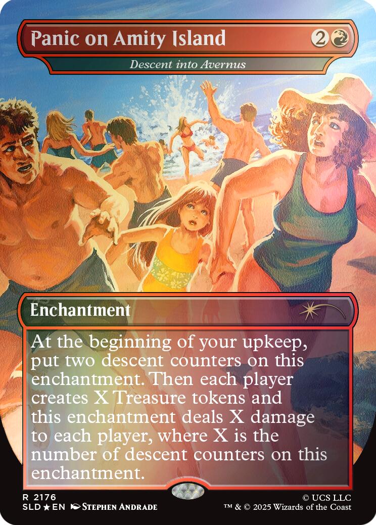 Panic on Amity Island - Descent into Avernus (Rainbow Foil) [Secret Lair Drop Series] MTG Single Magic: The Gathering | Red Claw Gaming