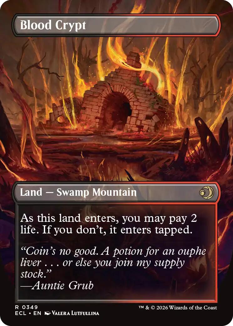 Blood Crypt (Borderless) [Lorwyn Eclipsed] MTG Single Magic: The Gathering | Red Claw Gaming