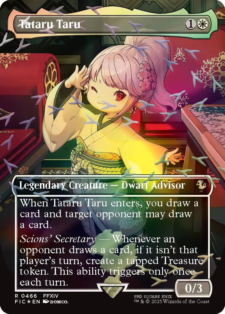 Tataru Taru (Borderless) (Chocobo Track Foil) [FINAL FANTASY Commander] MTG Single Magic: The Gathering | Red Claw Gaming