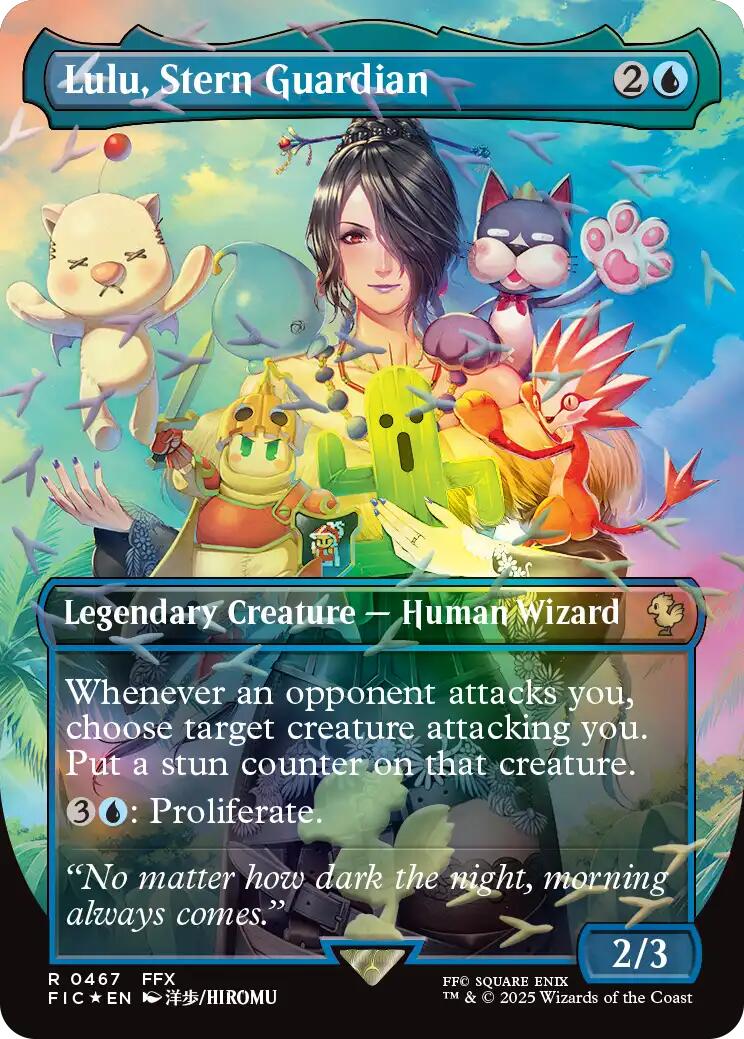 Lulu, Stern Guardian (Borderless) (Chocobo Track Foil) [FINAL FANTASY Commander] MTG Single Magic: The Gathering | Red Claw Gaming