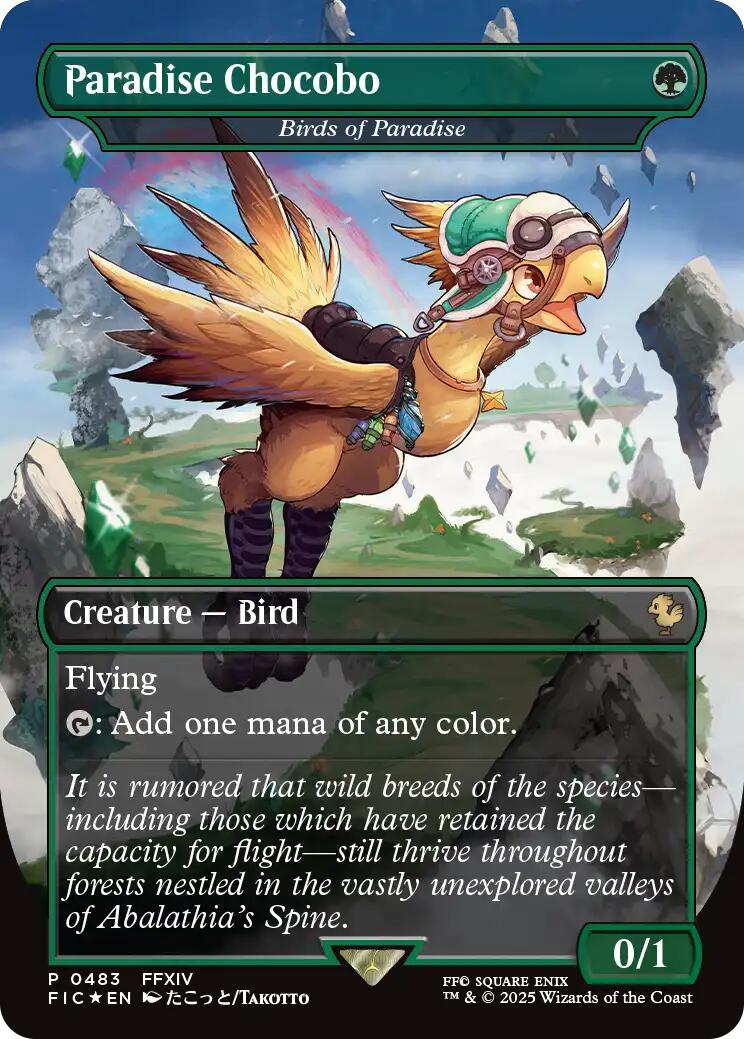 Paradise Chocobo - Birds of Paradise (Borderless) [FINAL FANTASY Commander] MTG Single Magic: The Gathering | Red Claw Gaming
