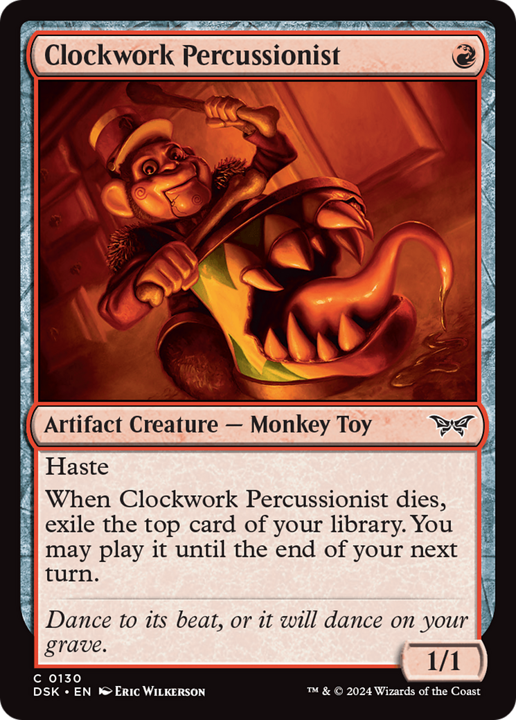 Clockwork Percussionist (0130) [Duskmourn: House of Horror] MTG Single Magic: The Gathering | Red Claw Gaming