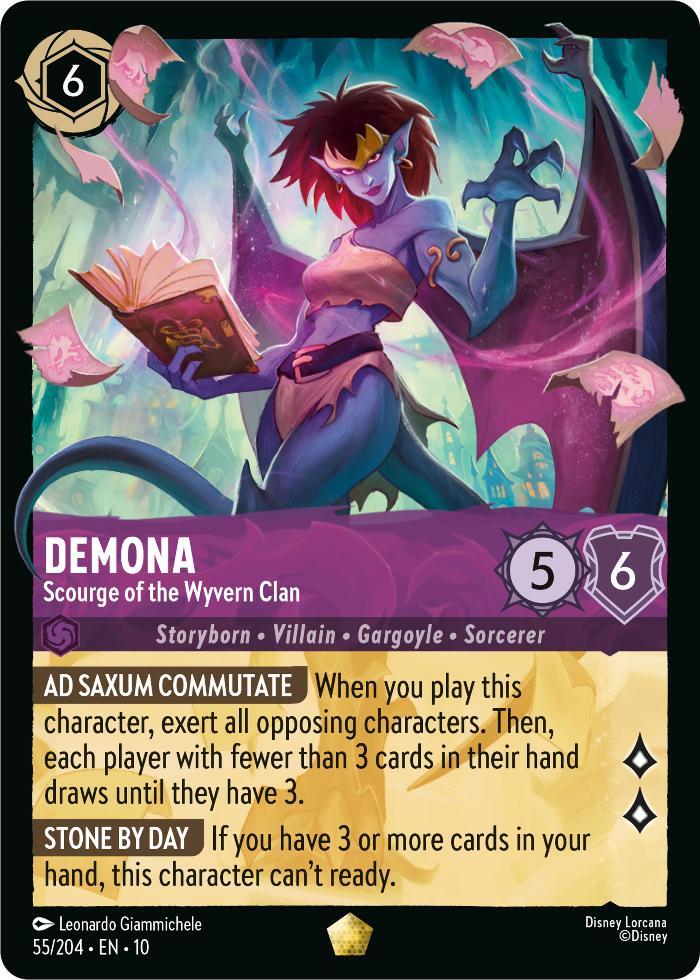 Demona - Scourge of the Wyvern Clan (55/204) [Whispers in the Well] Lorcana Single Disney | Red Claw Gaming
