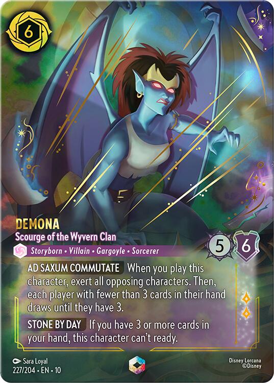 Demona - Scourge of the Wyvern Clan (Enchanted) (227/204) [Whispers in the Well] Lorcana Single Disney | Red Claw Gaming