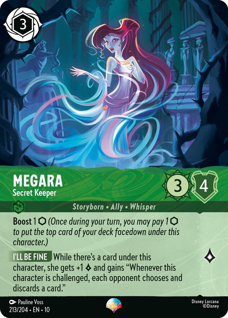 Megara - Secret Keeper (Epic) (213/204) [Whispers in the Well] Lorcana Single Disney | Red Claw Gaming
