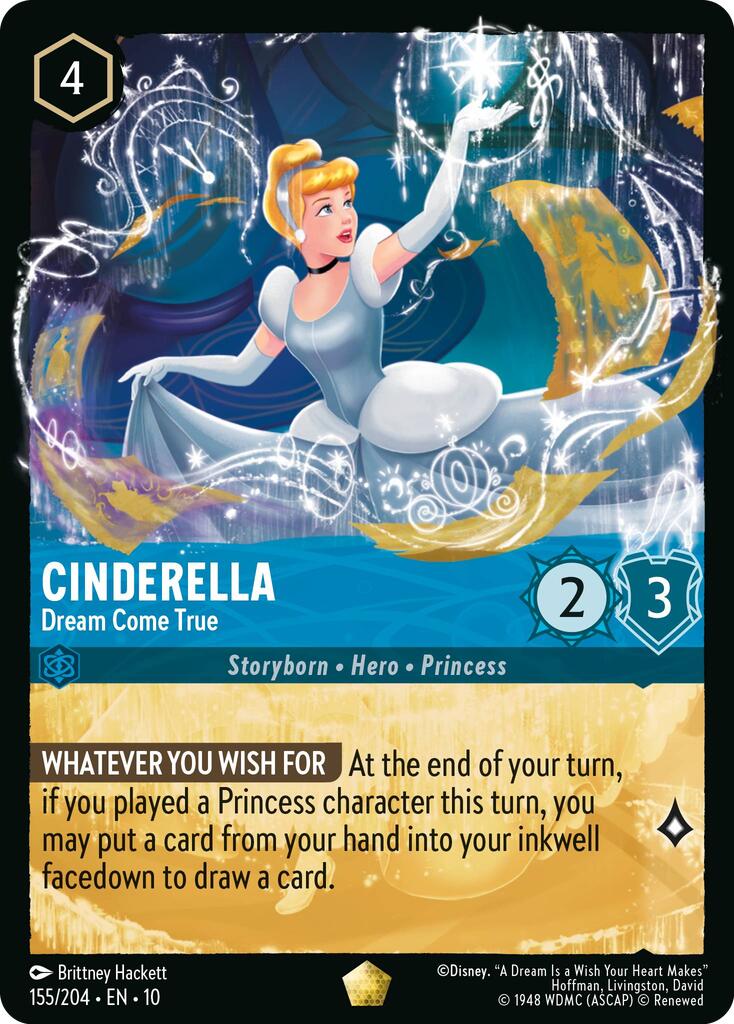 Cinderella - Dream Come True (155/204) [Whispers in the Well] Lorcana Single Disney | Red Claw Gaming