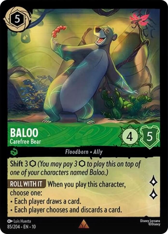 Baloo - Carefree Bear (85/204) [Whispers in the Well] Lorcana Single Disney | Red Claw Gaming