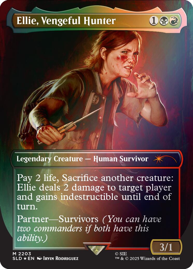 Ellie, Vengeful Hunter (Rainbow Foil) [Secret Lair Drop Series] MTG Single Magic: The Gathering | Red Claw Gaming
