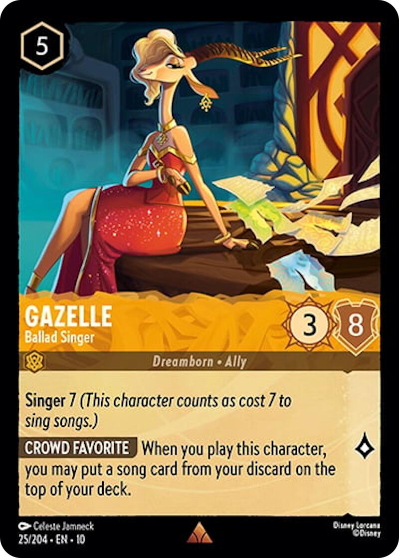 Gazelle - Ballad Singer (25/204) [Whispers in the Well] Lorcana Single Disney | Red Claw Gaming