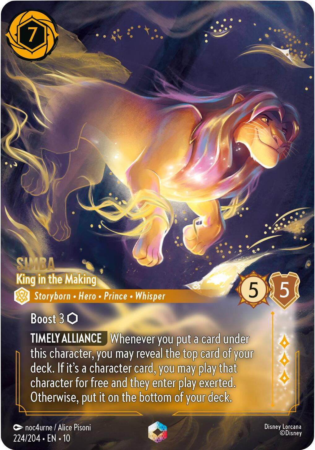 Simba - King in the Making (Enchanted) (224/204) [Whispers in the Well] Lorcana Single Disney | Red Claw Gaming