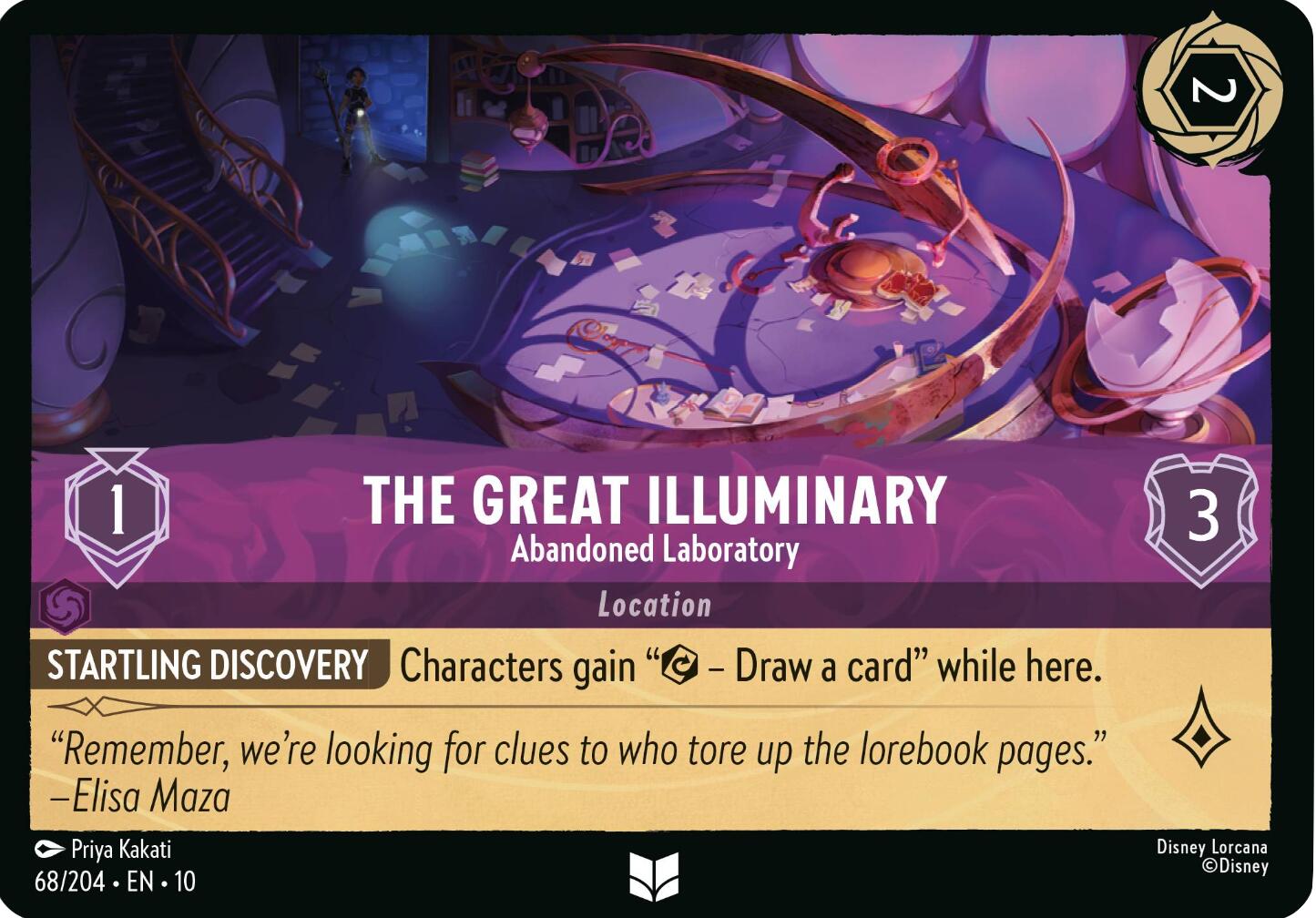 The Great Illuminary - Abandoned Laboratory (68/204) [Whispers in the Well] Lorcana Single Disney | Red Claw Gaming