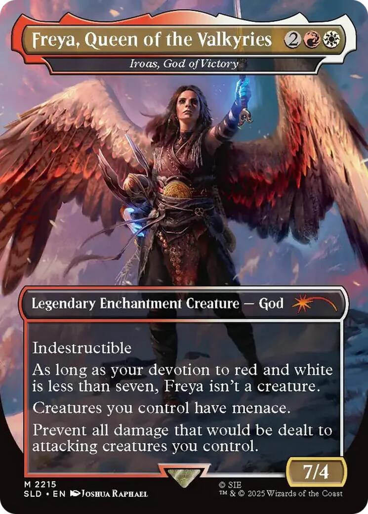 Freya, Queen of the Valkyries - Iroas, God of Victory [Secret Lair Drop Series] MTG Single Magic: The Gathering | Red Claw Gaming
