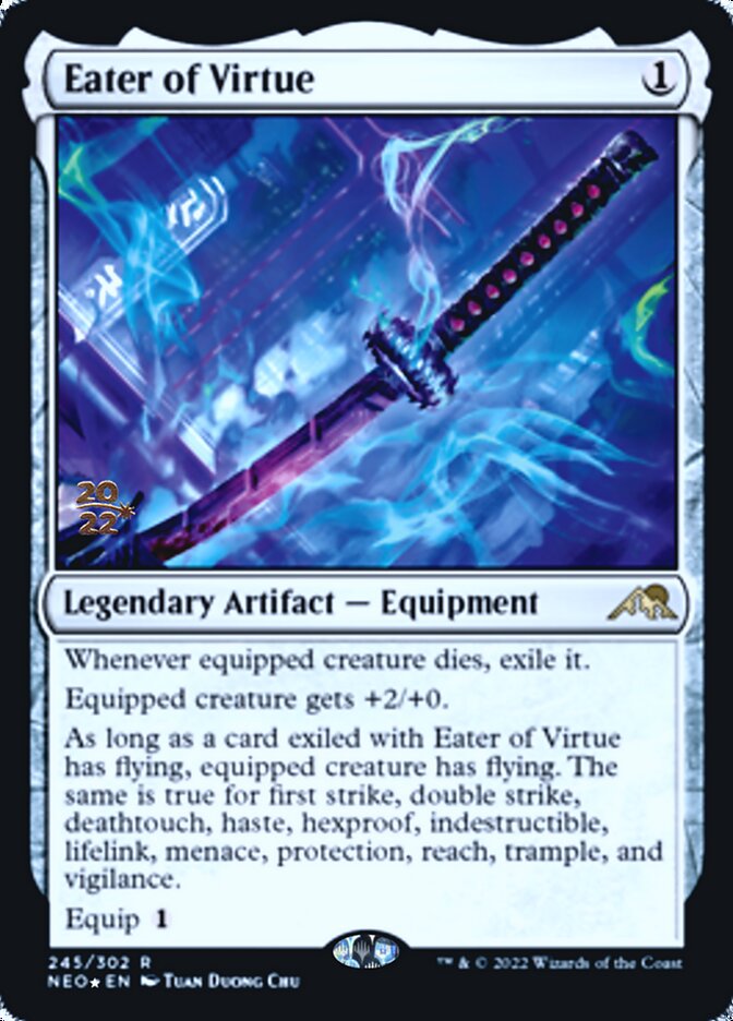 Eater of Virtue [Kamigawa: Neon Dynasty Prerelease Promos] MTG Single Magic: The Gathering | Red Claw Gaming
