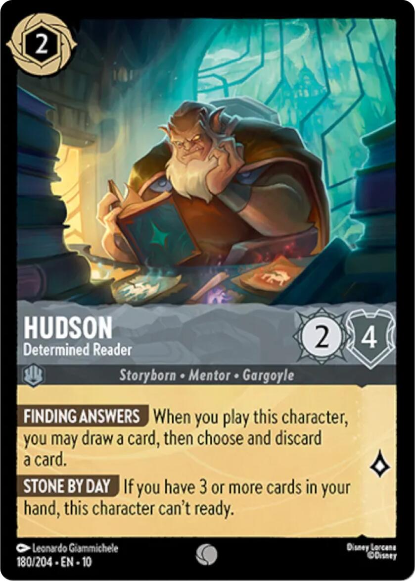Hudson - Determined Reader (180/204) [Whispers in the Well] Lorcana Single Disney | Red Claw Gaming